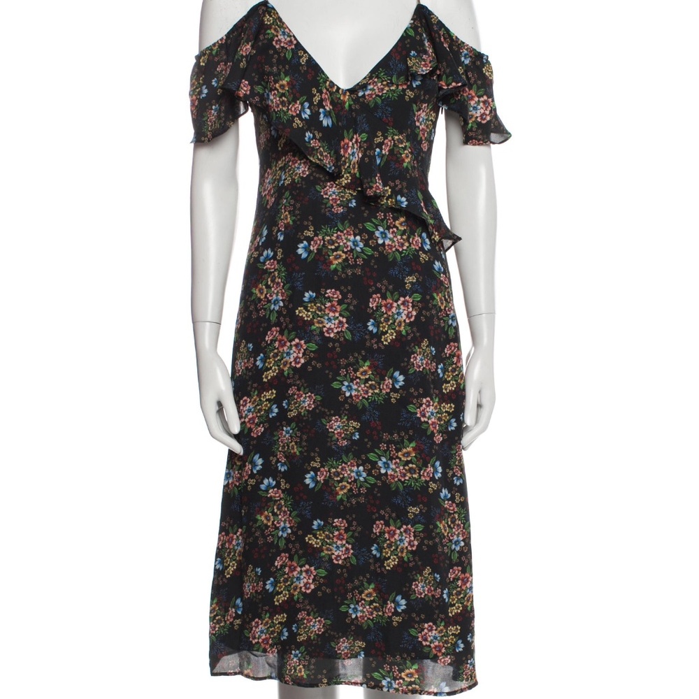 LPA silk midi dress